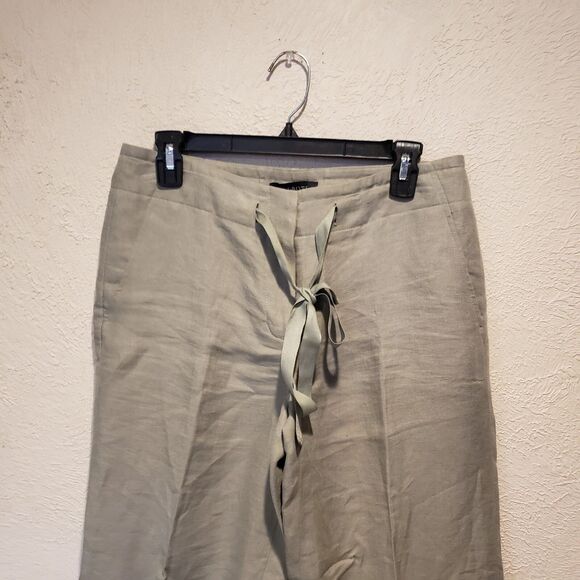 Talbots Signature Pants Womens Size 6 100% Linen Wide Leg Trousers - Picture 3 of 12